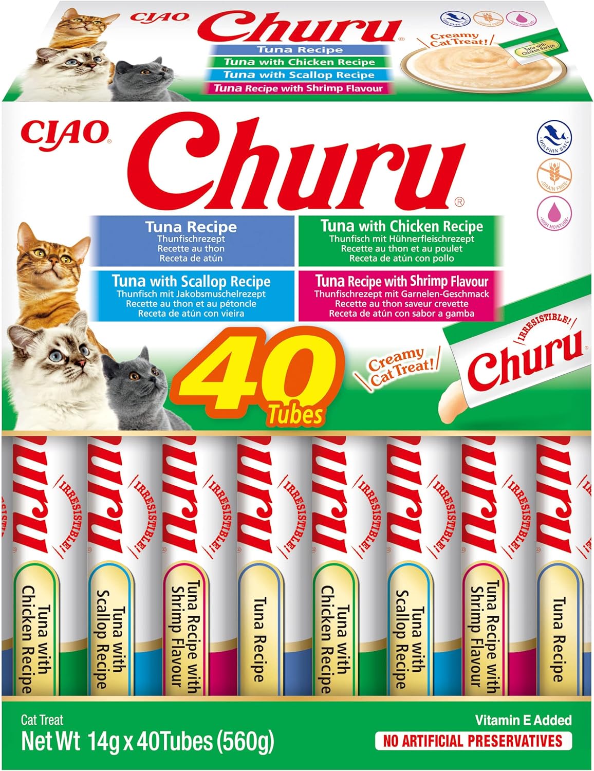 CHURU CAJA VARIEDADES 40 STICKS