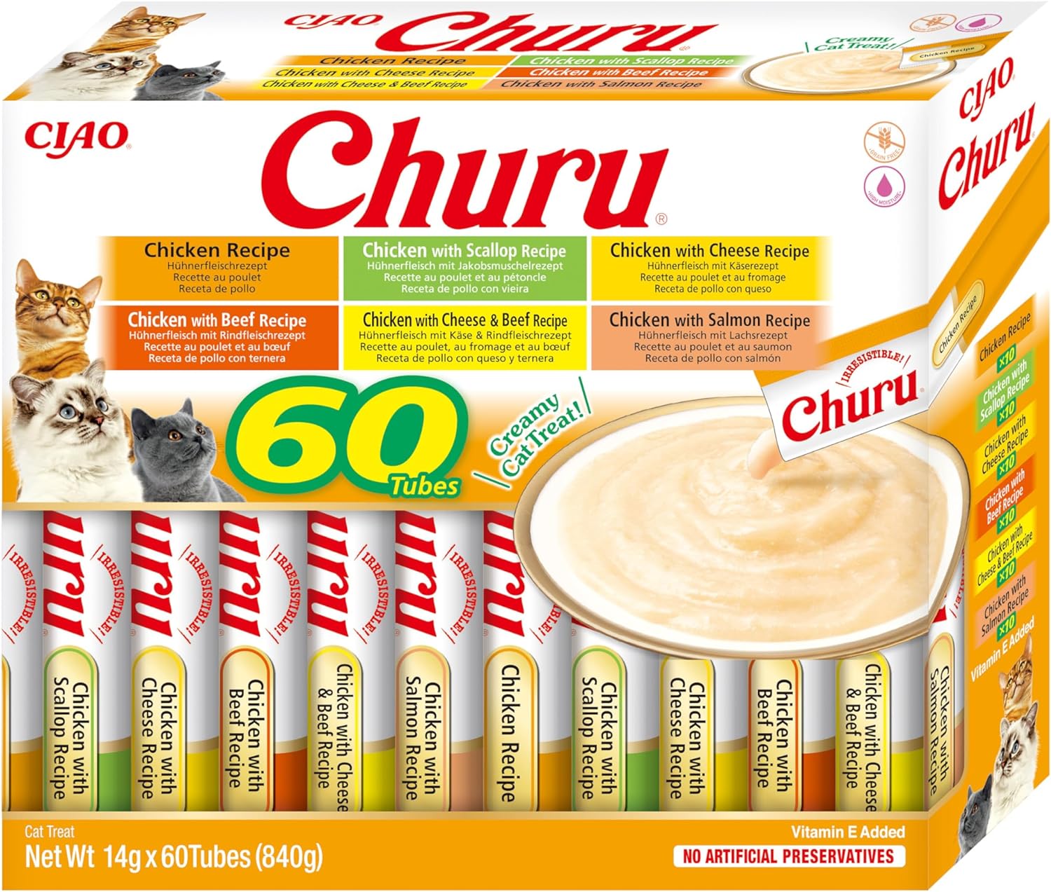 CHURU CAJA VARIEDADES 60 STICKS