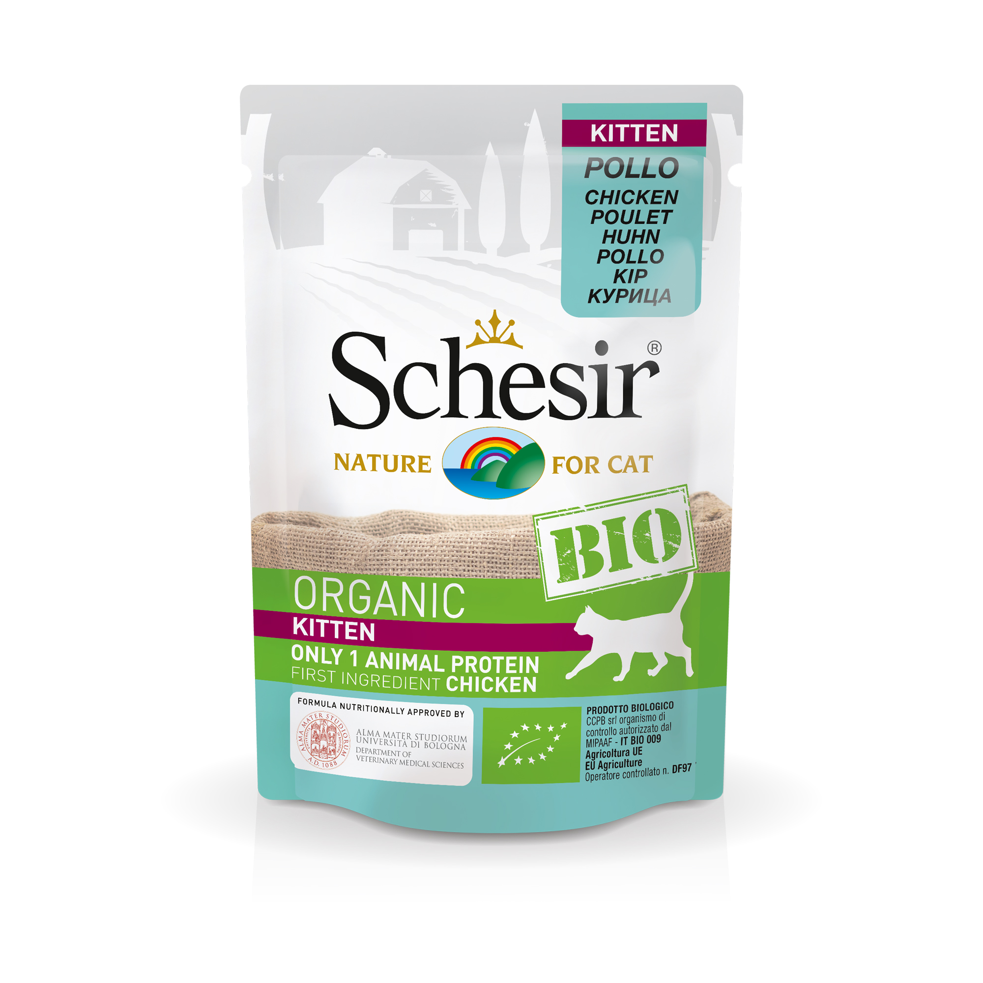 SCHESIR GATO KITTEN  BIO POUCH 85 GR